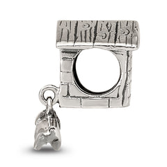 Sterling Silver Reflections Dog House Dangle Bead