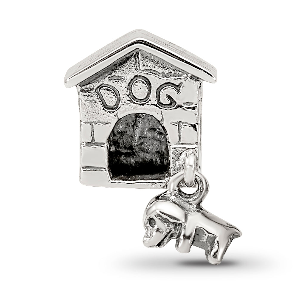 Sterling Silver Reflections Dog House Dangle Bead