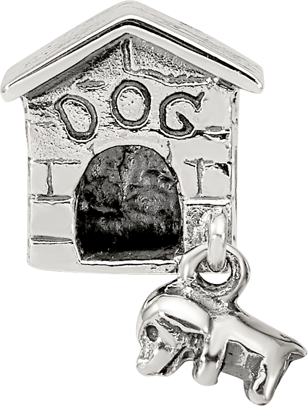 Sterling Silver Reflections Dog House Dangle Bead