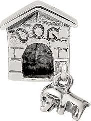 Sterling Silver Reflections Dog House Dangle Bead