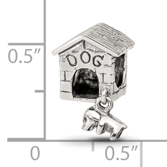 Sterling Silver Reflections Dog House Dangle Bead