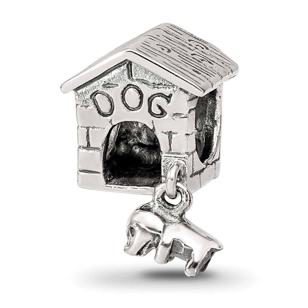 Sterling Silver Reflections Dog House Dangle Bead