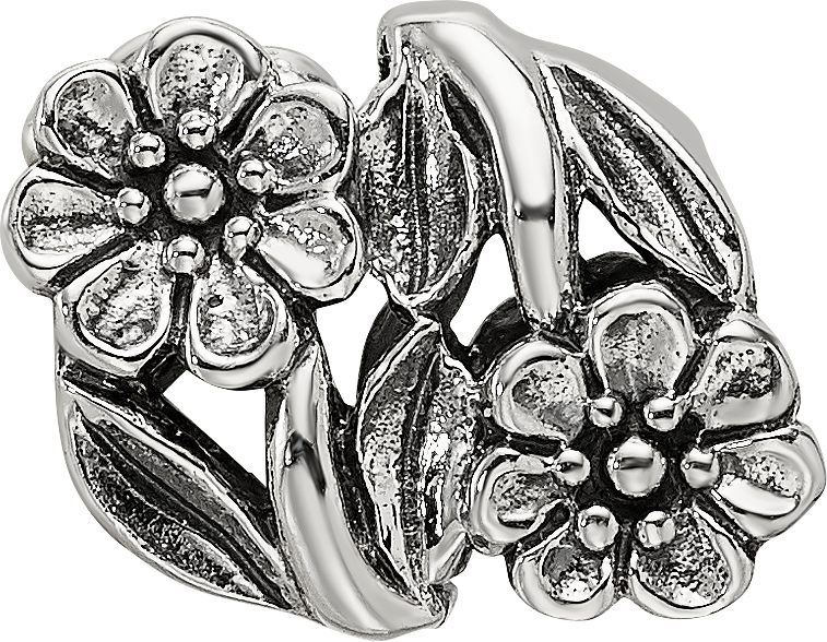 Sterling Silver Reflections Flowers Bead