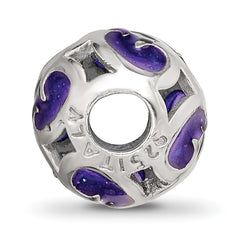 Sterling Silver Reflections Purple/Blue Filigree Enameled Bead