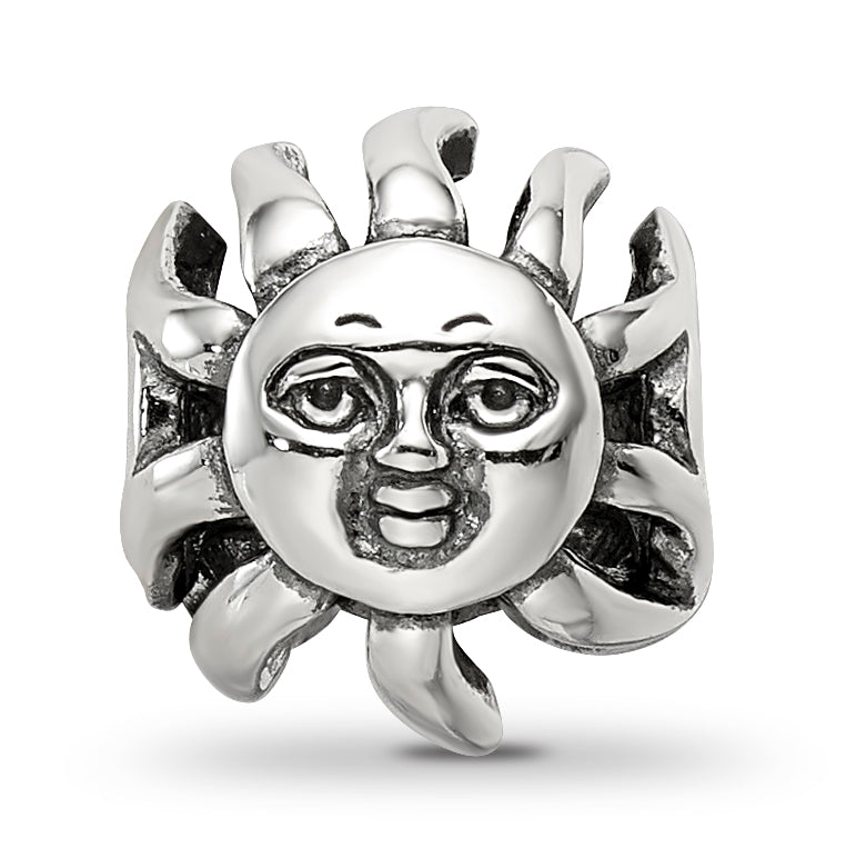 Sterling Silver Reflections Sun with A Face Bead