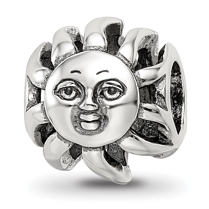 Sterling Silver Reflections Sun with A Face Bead