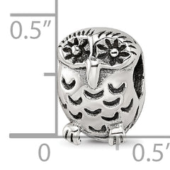 Sterling Silver Reflections Owl Bead