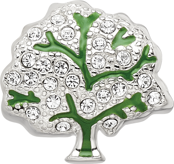 Sterling Silver Reflections Crystal Tree Bead