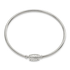 Sterling Silver Reflections Bangle with Silver Clasp Bead