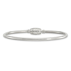 Sterling Silver Reflections Bangle with Silver Clasp Bead