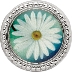 Sterling Silver Reflections Rhodium-plated April Flower Bead