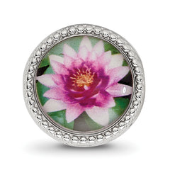 Sterling Silver Reflections Rhodium-plated July Flower Bead