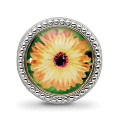 Sterling Silver Reflections Rhodium-plated October Flower Bead