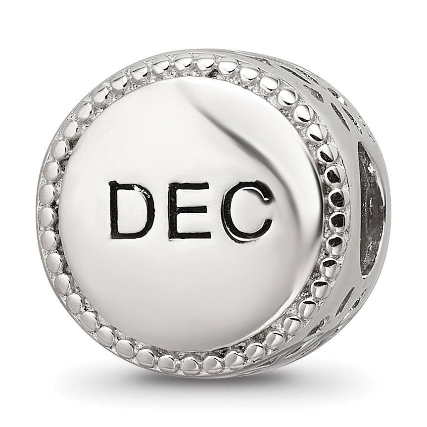 Sterling Silver Reflections Rhodium-plated December Flower Bead