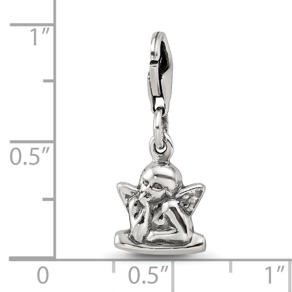 Sterling Silver Reflections Antiqued Ornate Charm