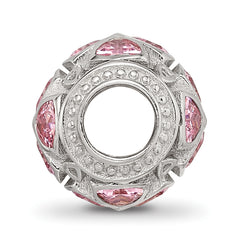 Sterling Silver Reflections Flowers with Pink CZ Bead