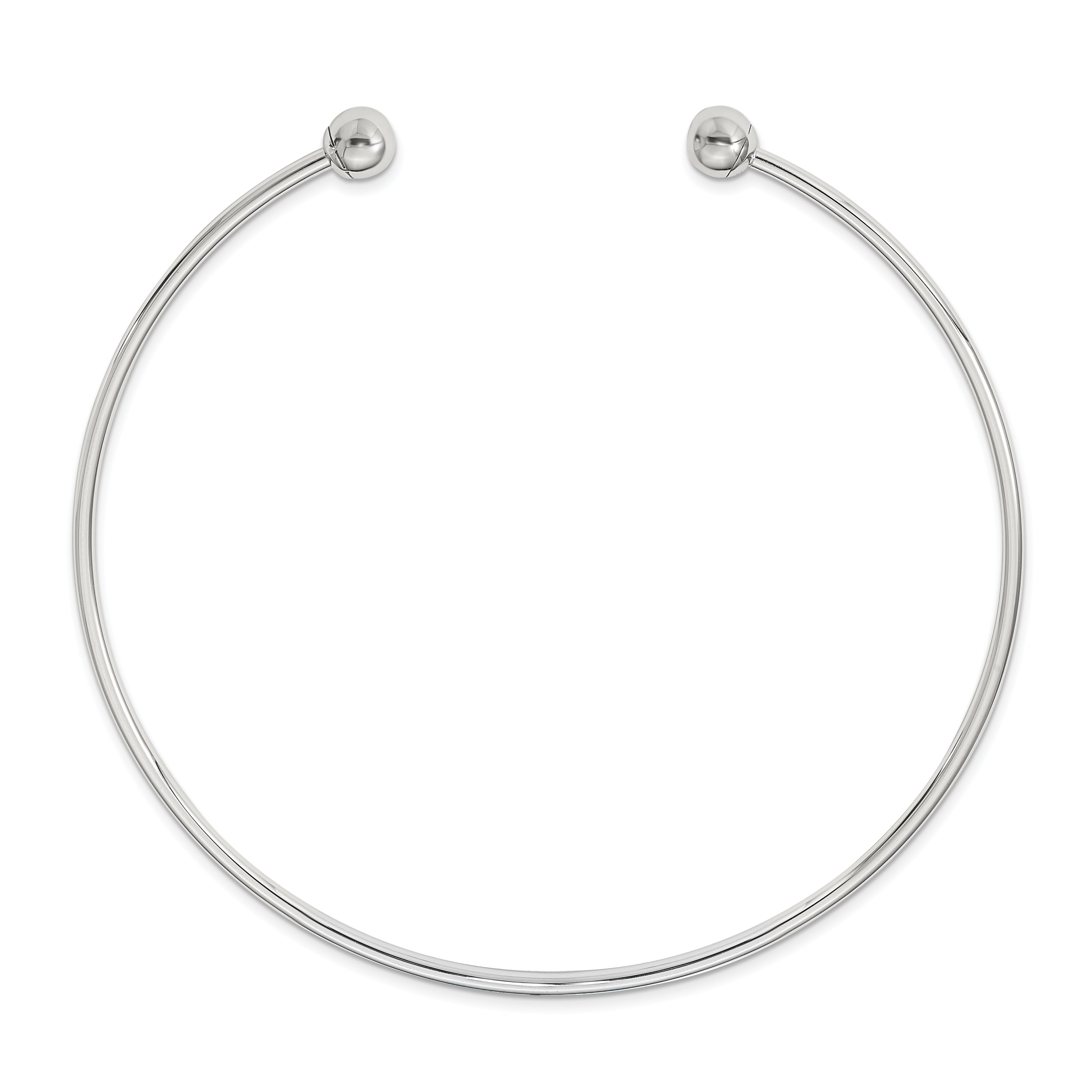 Sterling Silver Reflections Rhodium-plated Choker/Cuff Necklace