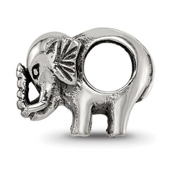 Sterling Silver Reflections Antiqued Elephant Bead