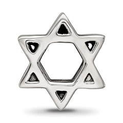 Sterling Silver Reflections Textured Star of David Bead