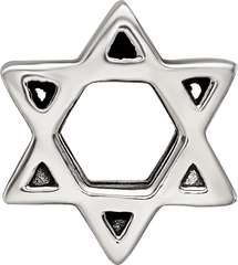 Sterling Silver Reflections Textured Star of David Bead