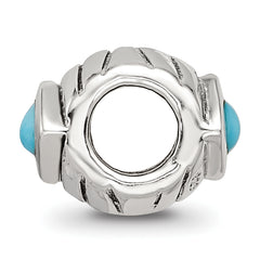 Sterling Silver Reflections Turquoise Bead