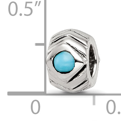 Sterling Silver Reflections Turquoise Bead