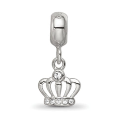 Sterling Silver Reflections Crystals Crown Dangle Bead