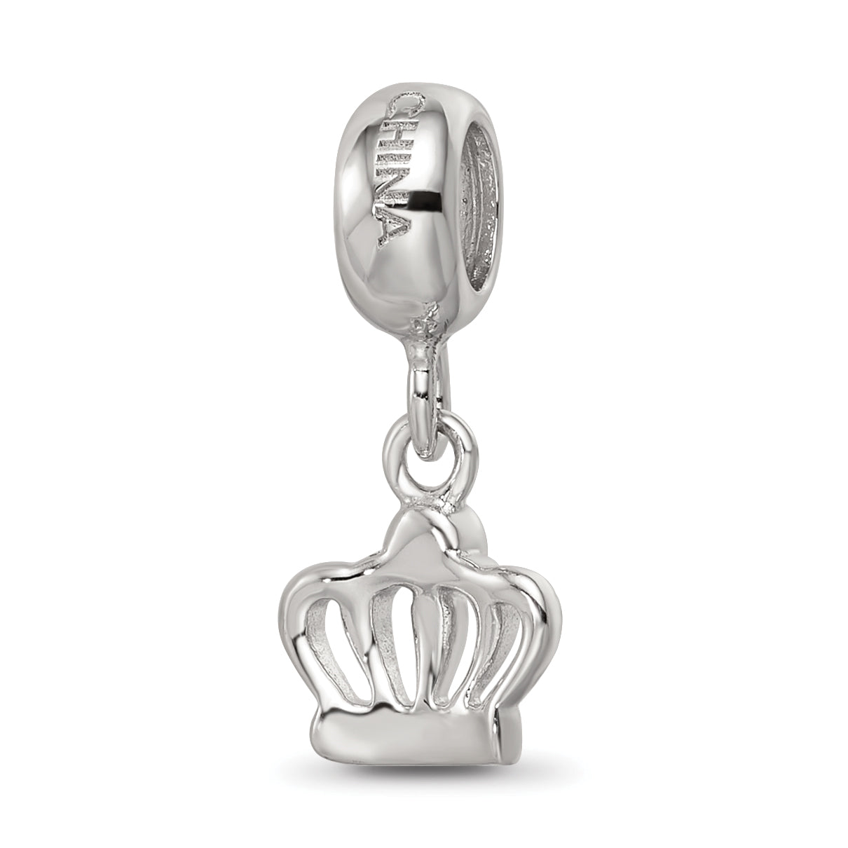 Sterling Silver Reflections Crystals Crown Dangle Bead