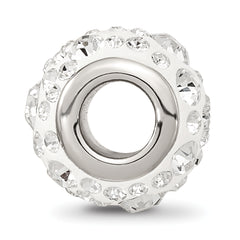 Sterling Silver Reflections Rhodium-plated Preciosa Crystal Bead