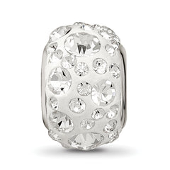 Sterling Silver Reflections Rhodium-plated Preciosa Crystal Bead