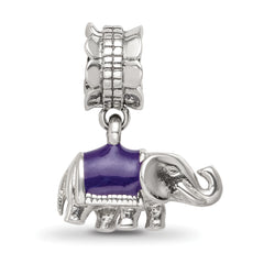 Sterling Silver Reflections Enamel Elephant Dangle Bead