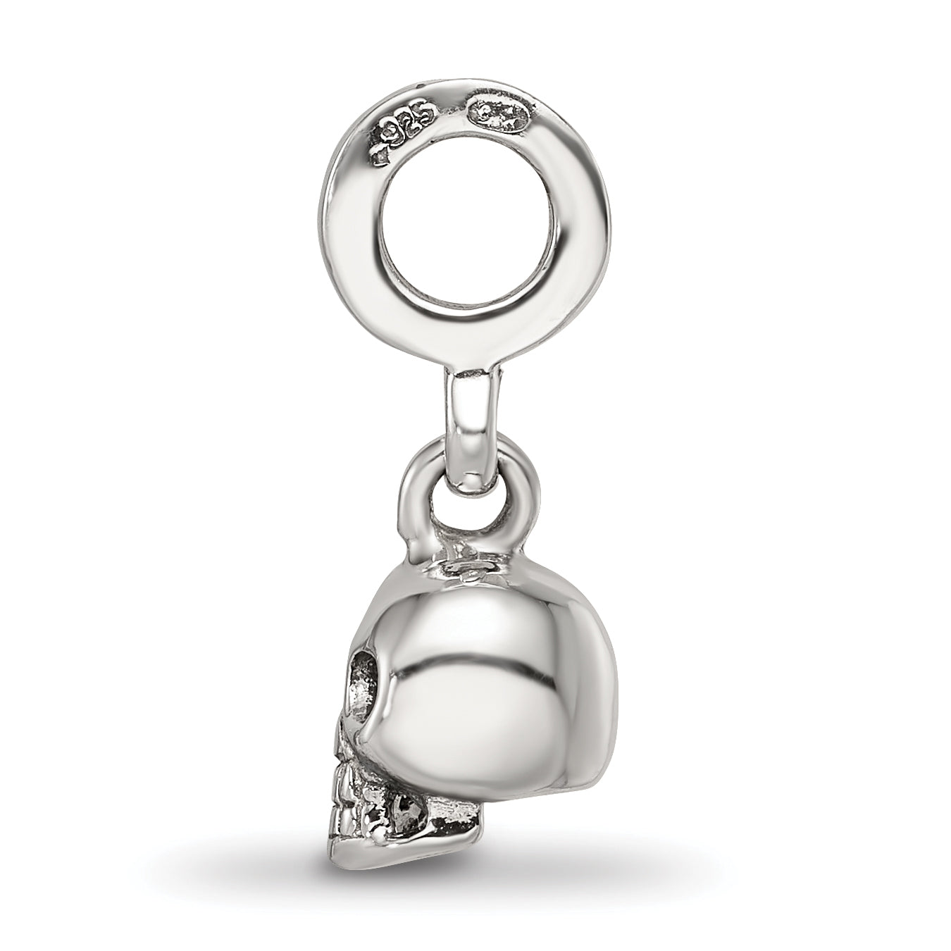 Sterling Silver Reflections Skull Dangle Bead