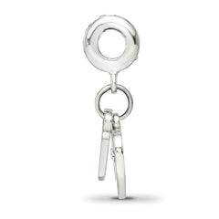 Sterling Silver Reflections Preciosa Crystal Heart Lock & Key Bead