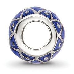 Sterling Silver Reflections Blue Enamel Bead