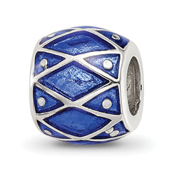 Sterling Silver Reflections Blue Enamel Bead