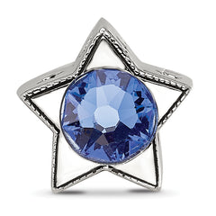 Sterling Silver Reflections Preciosa Crystal Sept. Birthstone Star Bead