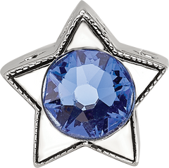 Sterling Silver Reflections Preciosa Crystal Sept. Birthstone Star Bead