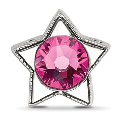 Sterling Silver Reflections Preciosa Crystal Oct. Birthstone Star Bead