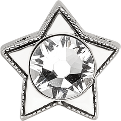 Sterling Silver Reflections Preciosa Crystal April Birthstone Star Bead