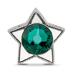 Sterling Silver Reflections Preciosa Crystal May Birthstone Star Bead