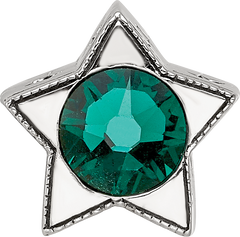 Sterling Silver Reflections Preciosa Crystal May Birthstone Star Bead