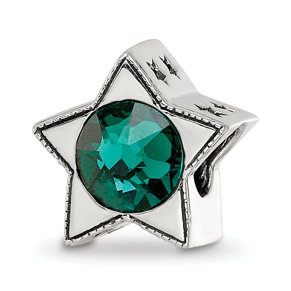 Sterling Silver Reflections Preciosa Crystal May Birthstone Star Bead