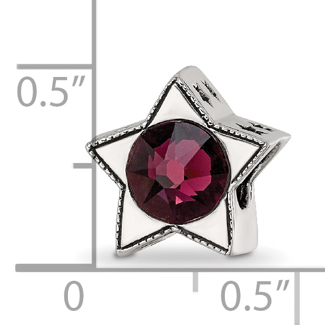 Sterling Silver Reflections Preciosa Crystal June Birthstone Star Bead