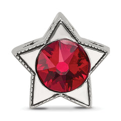 Sterling Silver Reflections Preciosa Crystal Jan. Birthstone Star Bead