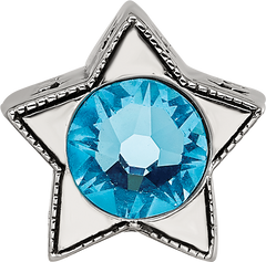 Sterling Silver Reflections Preciosa Crystal March Birthstone Star Bead