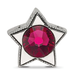 Sterling Silver Reflections Preciosa Crystal July Birthstone Star Bead