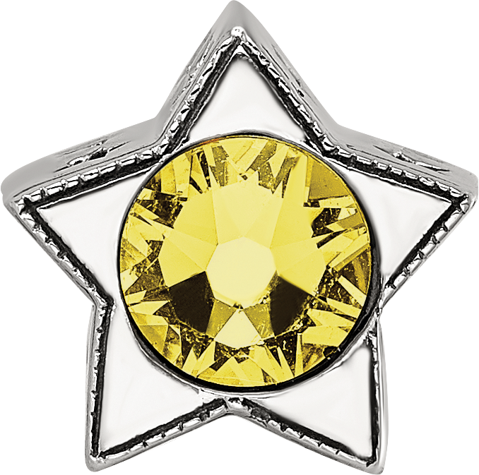 Sterling Silver Reflections Preciosa Crystal November Birthstone Star Bead