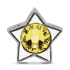 Sterling Silver Reflections Preciosa Crystal November Birthstone Star Bead