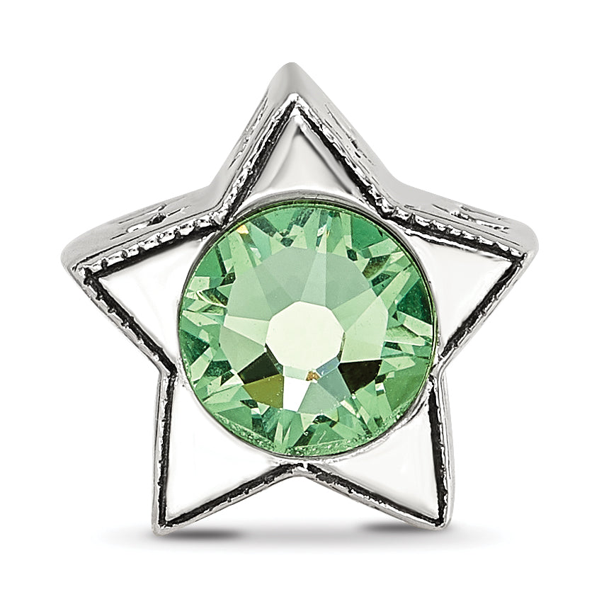 Sterling Silver Reflections Preciosa Crystal August Birthstone Star Bead