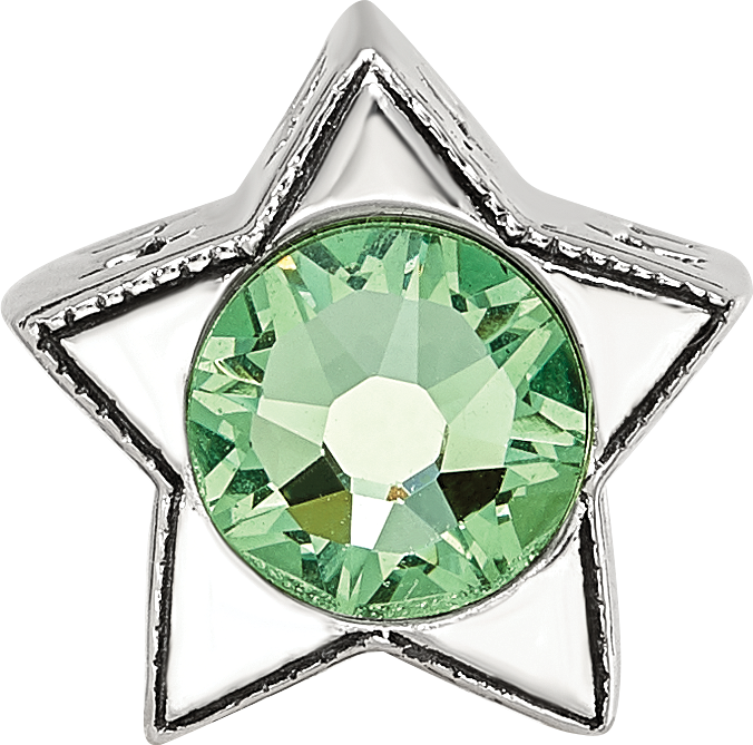 Sterling Silver Reflections Preciosa Crystal August Birthstone Star Bead